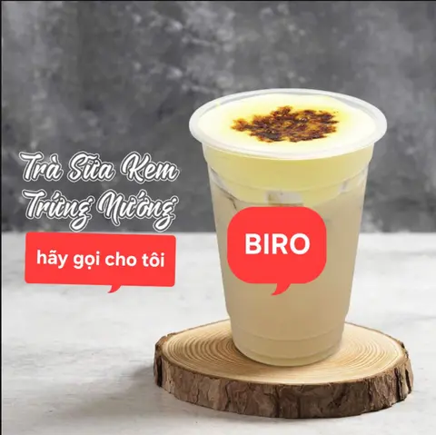 Hình ảnh Trà sữa kem trứng nướng