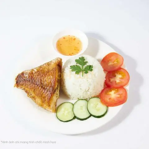 Hình ảnh Cơm cá hồng chiên
