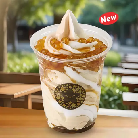 Hình ảnh Kem vani trà sữa trân châu hoàng kim