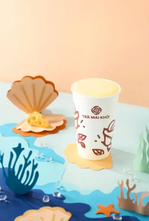 Hình ảnh Sea mây - hồng trà kem phô mai muối biển