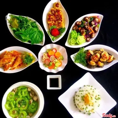 Hình ảnh Combo Cơm sườn bì chay - Canh rong biển
