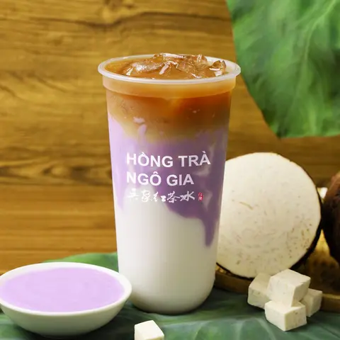 Hình ảnh Trà sữa khoai môn nghiền