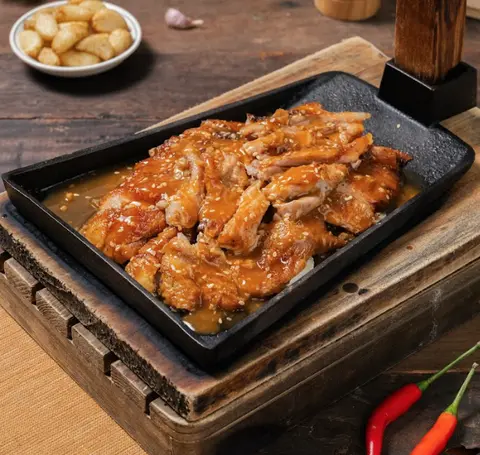 Hình ảnh Vịt nướng thiết bản gang