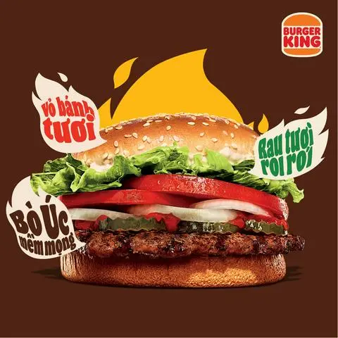 Hình ảnh Burger Whopper Bò Nướng Cỡ Lớn