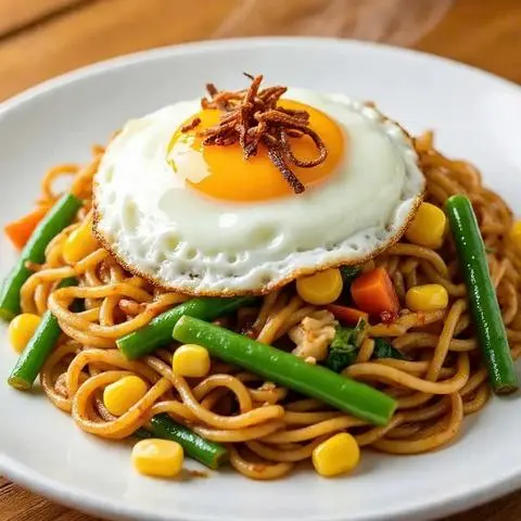 Hình ảnh Mì indomie trứng lòng đào