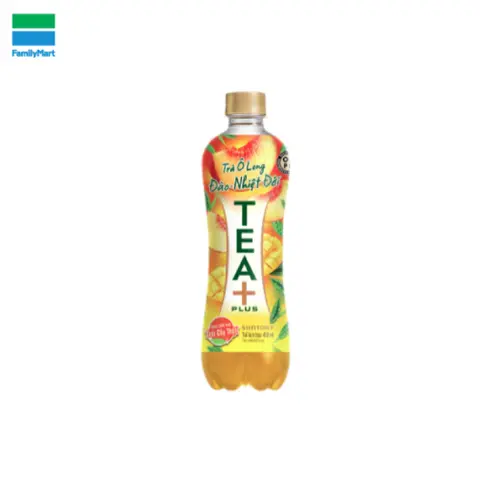 Hình ảnh Trà Ô Long Đào Trái Cây Nhiệt Đới Tea+ Plus 450Ml