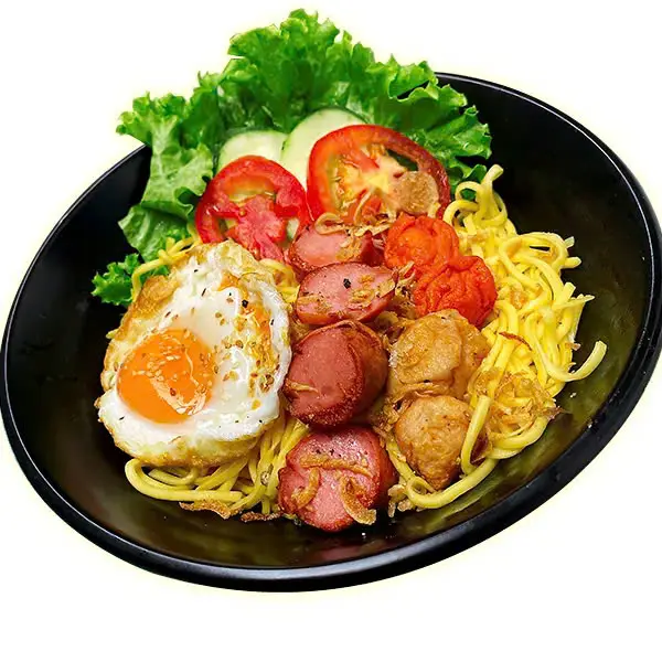 Hình ảnh Mỳ trộn cá viên xúc xích