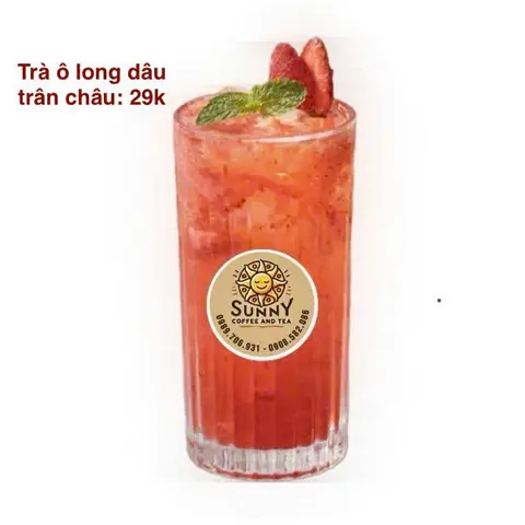 Hình ảnh Trà ô long dâu trân châu