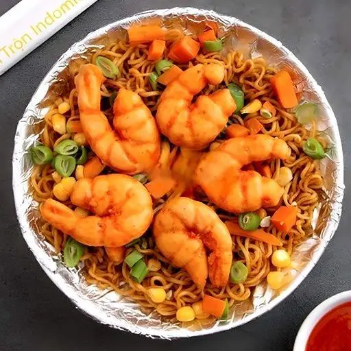 Hình ảnh Mì trộn tôm surumi