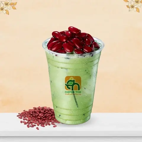 Hình ảnh Trà sữa Thái xanh đậu đỏ