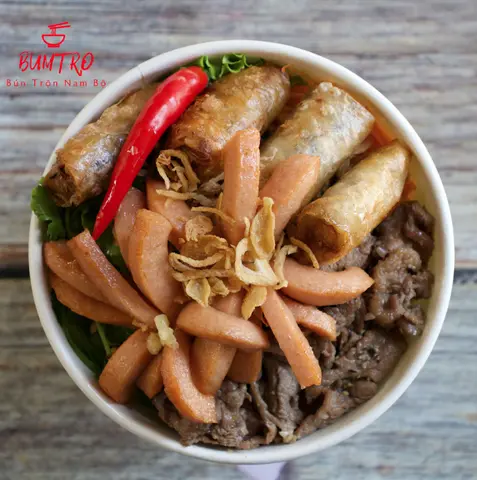Hình ảnh Bún Trộn Đặc Biệt - Nem rán
