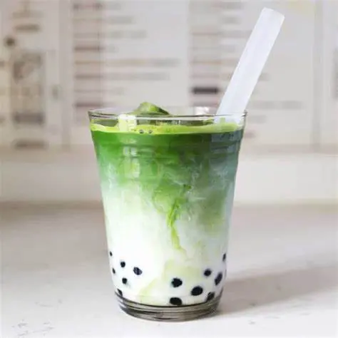 Hình ảnh Matcha latte trân châu không kem