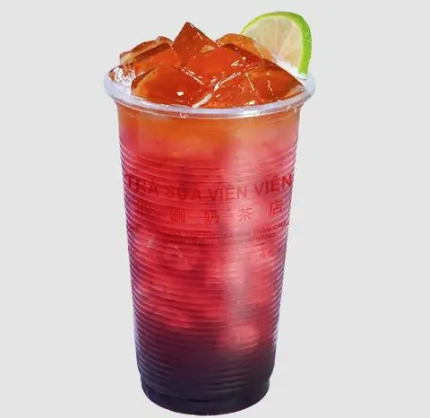 Hình ảnh Trà nho đỏ thạch giọt nước - 紅葡萄水滴Q粿茶
