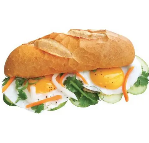 Hình ảnh Bánh mì ốp la 2 trứng