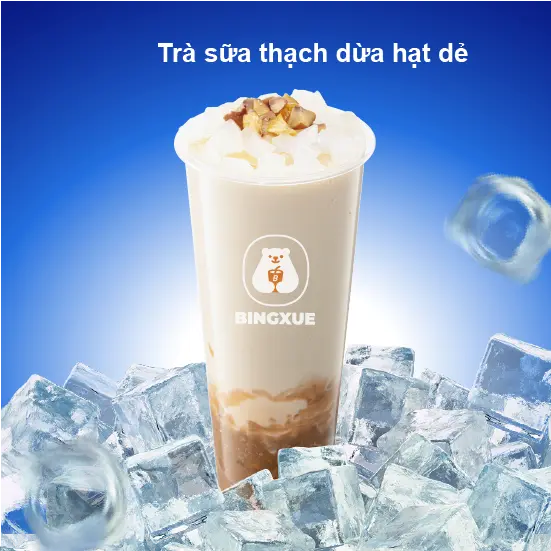 Hình ảnh Trà sữa thạch dừa hạt dẻ