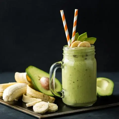 Hình ảnh Sinh tố chuối mix bơ