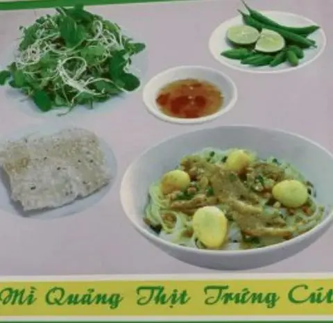 Hình ảnh Mì quảng thịt trứng cút