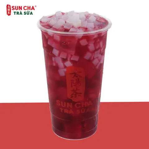 Hình ảnh Trà Trái Cây Lựu Đỏ Thạch Dừa 500ml