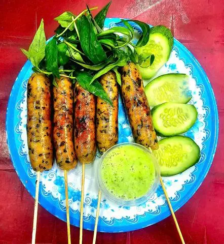 Hình ảnh Dồi sụn nướng - xiên