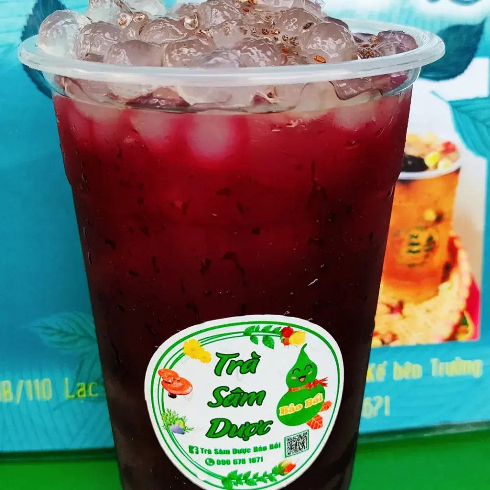 Hình ảnh Yogurt lắc dâu mật ong - trân châu - hạt chia