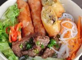Hình ảnh Bún thịt nướng chả giò nem nướng