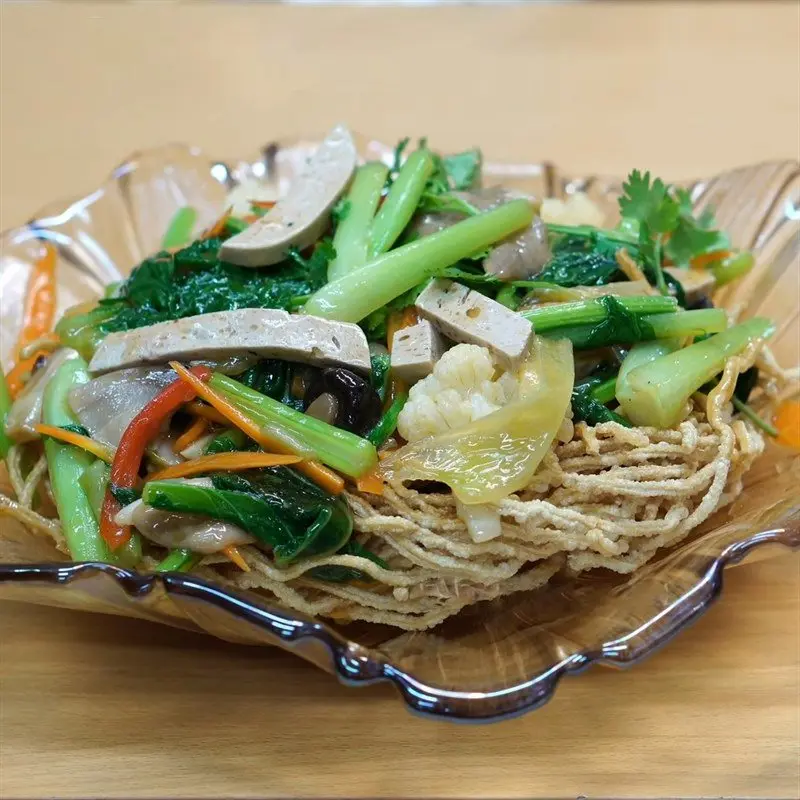 Hình ảnh Mì xào giòn kiểu hoa(không bột ngọt)