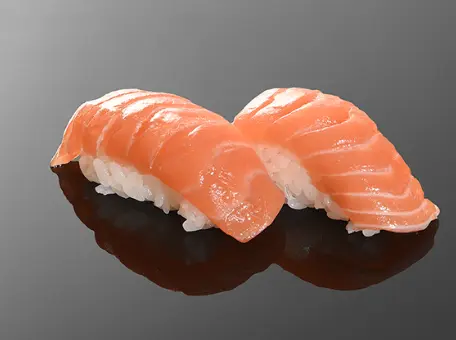 Hình ảnh Nigiri Cá Hồi tươi.