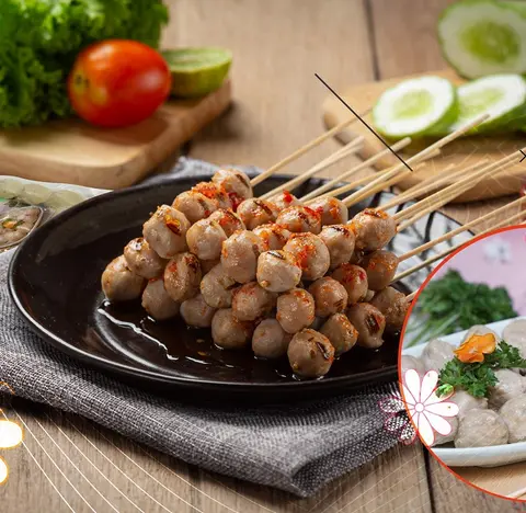Hình ảnh Xiên bò viên chiên