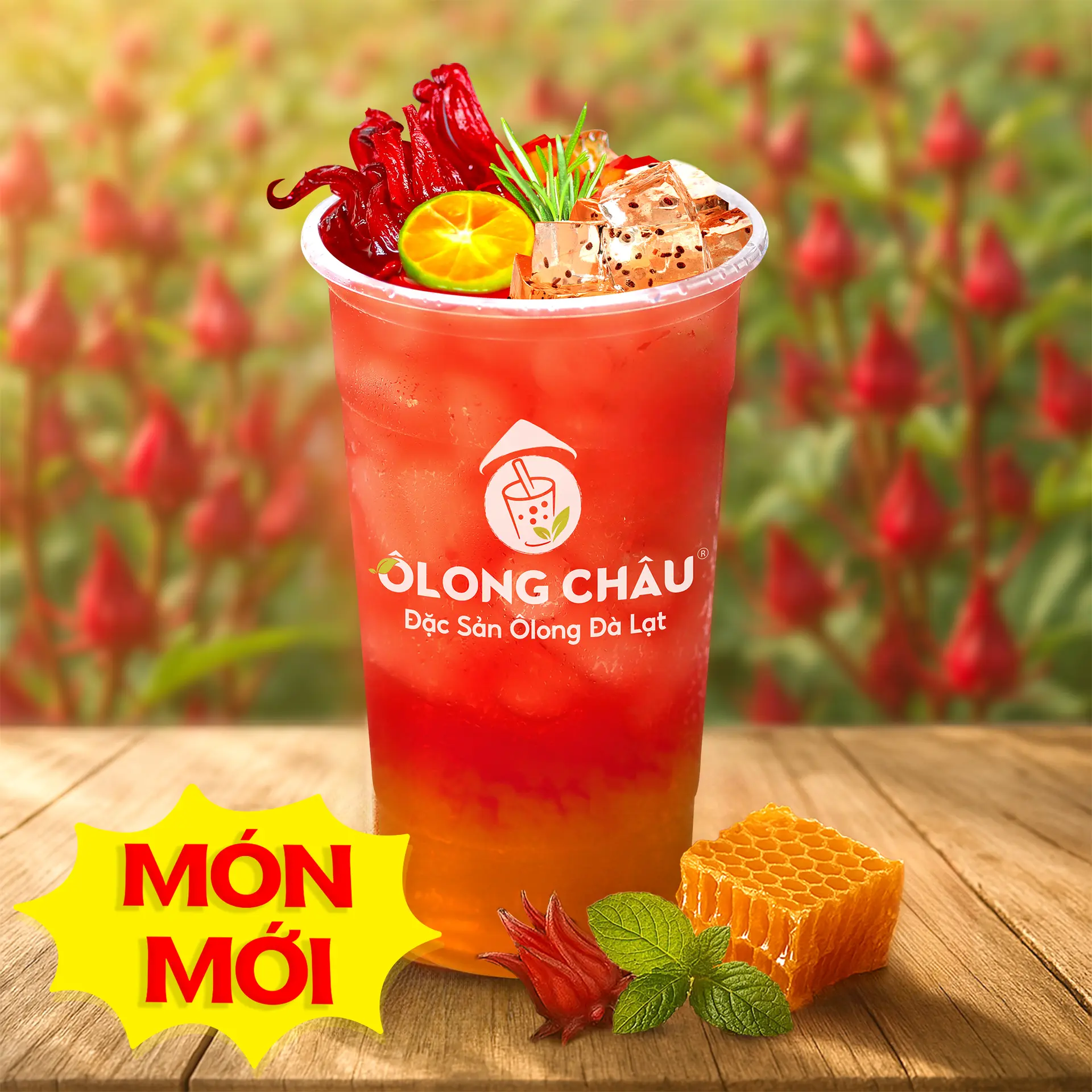 Hình ảnh Trà ô long atiso đỏ mật ong - Trà trái cây