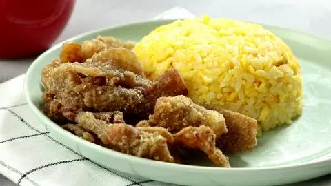 Hình ảnh Cơm da gà chiên
