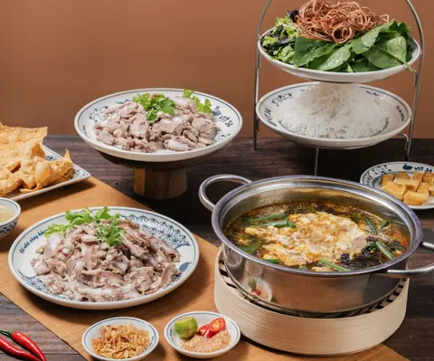 Hình ảnh Lẩu riêu cua sườn sụn to