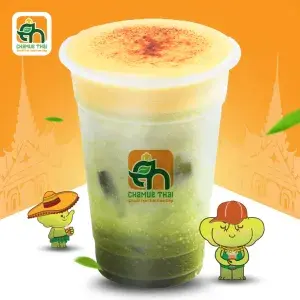 Hình ảnh Trà sữa Thái xanh - trứng nướng