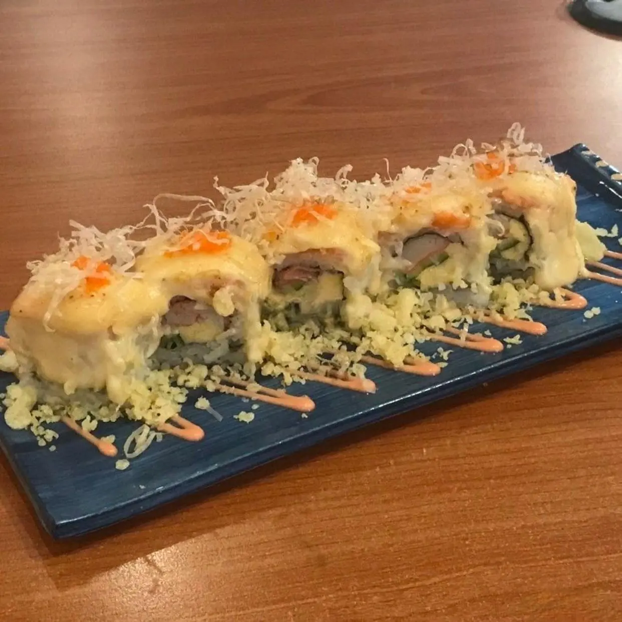 Hình ảnh GRILL KANI KAMA ROLL  Cá Hồi Cuộn Thanh Cua Sốt Grill)