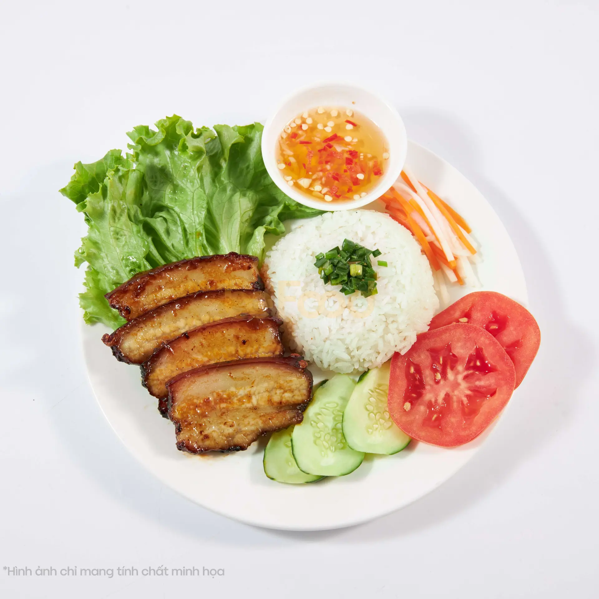 Hình ảnh Cơm ba rọi chiên muối sả