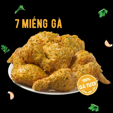 Hình ảnh 7 Miếng Gà Sốt Bơ Tỏi Và Thảo Mộc