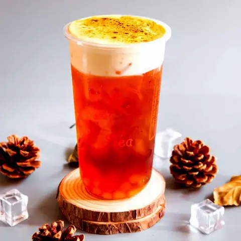 Hình ảnh Trà đen kem trứng nướng