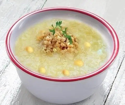 Hình ảnh Cháo sườn non hầm bắp hạt sen