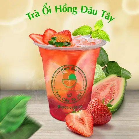 Hình ảnh Trà Ổi Hồng Dâu Tây