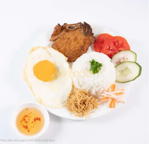 Hình ảnh Cơm sườn bì chả trứng