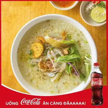 Hình ảnh Cháo lòng gà trứng non - Coca 390ml