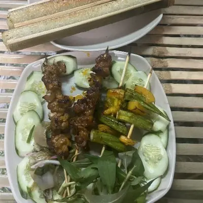 Hình ảnh Cơm lam thịt nướng
