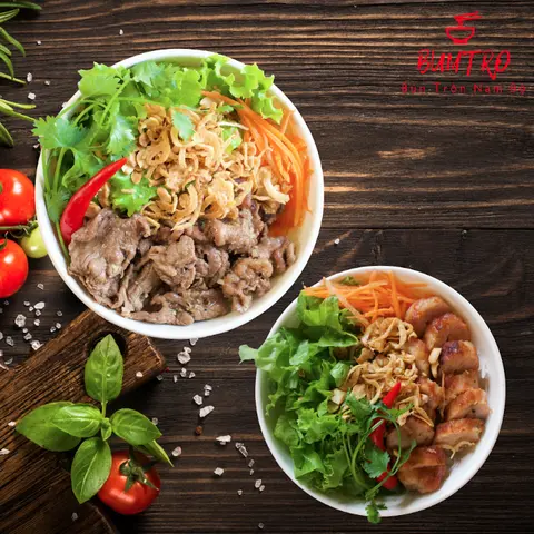 Hình ảnh Combo Bún Bò Trộn Nam Bộ - Bún Trộn Nem Nướng