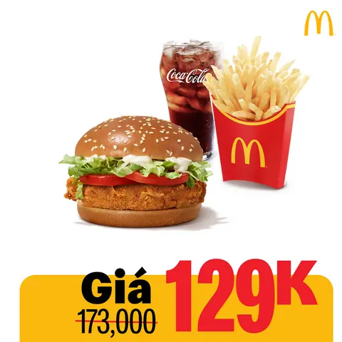 Hình ảnh Phần ăn burger gà cay