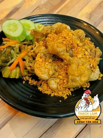 Hình ảnh Cơm da gà lắc mắm tỏi