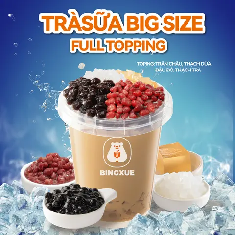 Hình ảnh Mua trà sữa big size full topping tặng Trà Matcha