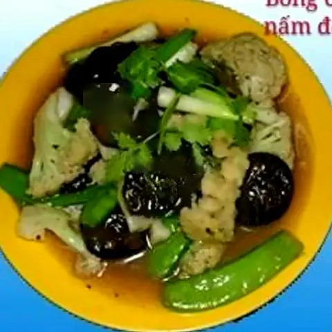 Hình ảnh Bông cải xào nấm đông cô