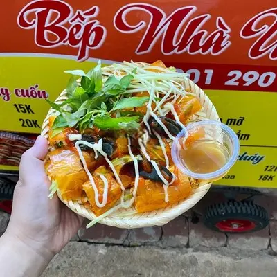 Hình ảnh Bánh tráng cuốn trứng bắc thảo