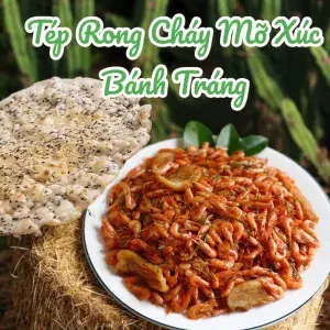 Hình ảnh Tép rong cháy mỡ xúc bánh tráng