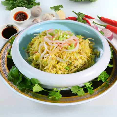 Hình ảnh Vi cá xào trứng