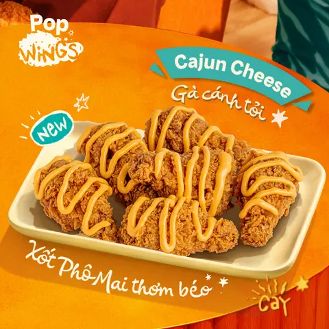 Hình ảnh Cajun Cheese Pop Wings